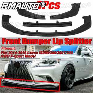 Matte Black <b>Car</b> Front Bumper Splitter Lip Body Kit <b>Diffuser</b> Spoiler <b>for</b> Lexus IS250 350 200T 300 AWD F-Sport Style 2014-2016 - Product Image 1