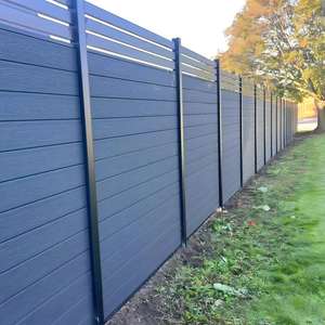 Clôture <span class=keywords><strong>en</strong></span> composite <span class=keywords><strong>bois</strong></span>-plastique (WPC) imperméable, anti-UV, pour l'extérieur, type <span class=keywords><strong>nature</strong></span>, panneau de clôture WPC, ensemble de revêtement - Product Image 4