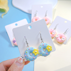 Bán Buôn Cô Gái Dễ Thương Mô Phỏng Donut Bông Tai Nữ Ngọt Ngào Donut Nhựa Móc Bông Tai Vui Bông Tai Cho Thiếu Niên Cô Gái Trẻ Em - Product Image 6