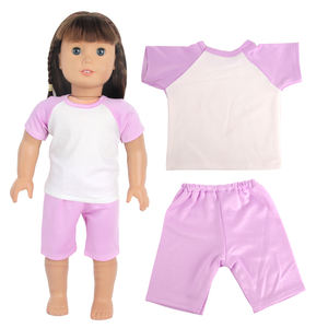 Ensemble T-shirt et pantalon en dacron MSYO pour poupées américaines de 18 pouces - Jouet modèle, jouet en peluche, jouet miniature DIY pour filles - Product Image 5
