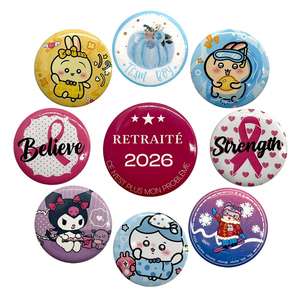 Kit de Botones Metálicos Personalizados con Logotipo, 25mm, 32mm, 37mm, 44mm, 57mm, 75mm, 105mm, para Crear Botones con Tu Diseño - Product Image 6