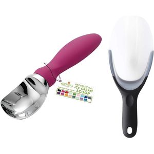 Primavera Chef Premium Magenta pallina per gelato nero pacchetto impugnatura morbida caratteristica magnetica resa resistente in plastica per l'utilizzo di biscotti