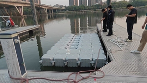 Plataforma Flotante para Deportes Acuáticos, Cubo Flotante para Moto Acuática, Elevador para Bote <span class=keywords><strong>Pontoon</strong></span> - Product Image 6