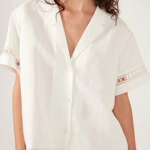 Conjunto de Lino Personalizado para Mujer, Verano 2025, Traje de Lino Holgado con Botones y Manga Corta para Damas - Product Image 6