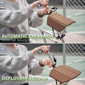 Silla Ta-Da Series1 Marrón 85cm Bastón Antideslizante Camping Muleta Silla Bastón Soporta 300 Lbs - Product Image 3