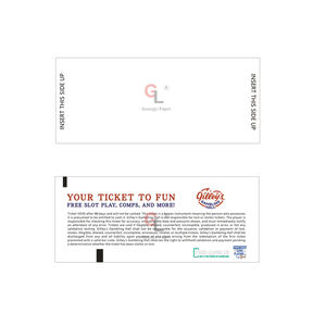 Boleto de Papel Térmico Personalizado de 65*105mm, EZ Pay, para Canje de Premios, Lotería, Casino, Máquina de Juegos de Tragamonedas, Boleto Rasca y Gana Impreso - Product Image 1