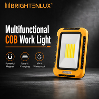 Lampe de travail magnétique rechargeable Brightenlux COB 7000LM avec batterie externe, support USB et crochet – Portable pour réparation automobile et inspection