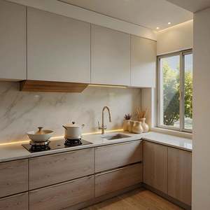 ตู้ไม้ทันสมัยสั่งทำพิเศษ ทนทาน สำหรับห้องนั่งเล่น ห้องครัว อพาร์ทเมนต์ โรงแรม ดีไซน์คลาสสิก ขายดี - Product Image 5