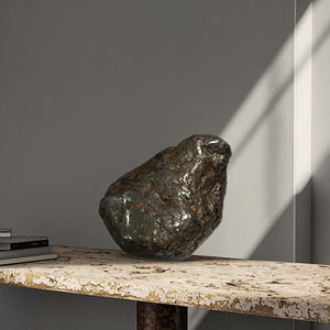 Utilizzato per la decorazione Meteorite nero Meteorite pietra grezza decorazione - Product Image 4