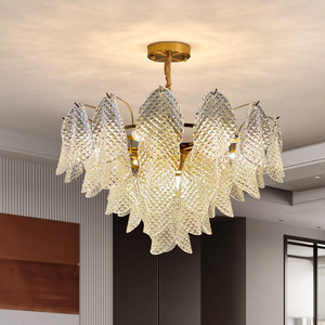 Modern Crystal Glass Chandelier <b>Led</b> <b>Light</b> <b>Round</b> Multi Head Home <b>Ceiling</b> Lamp - Product Image 1