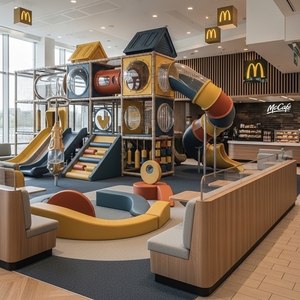 Equipo de Juegos Interior Personalizado Estilo McDonald's, Área de Juegos Suave para Niños con Tobogán, Piscina de Pelotas y Juegos - Product Image 4