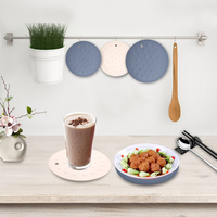 Sous-plats ronds modernes en silicone, deux tailles, antidérapants, pour cuisine/salle à manger, maison