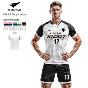 Completo da <span class=keywords><strong>Calcio</strong></span> Personalizzato con Stampa Digitale Professionale, <span class=keywords><strong>Tuta</strong></span> Estiva in Pile a Maniche Corte per Adulti, Logo Personalizzato per Allenamento di Gruppo - Product Image 3