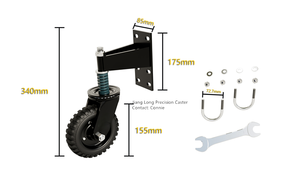 ล้อเลื่อนรั้วแบบสปริงเหล็กขนาด 6 นิ้ว 8 นิ้ว ทำจากยางแข็ง - Product Image 5