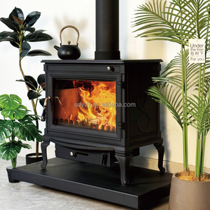 Poêle à <span class=keywords><strong>bois</strong></span> en <span class=keywords><strong>fonte</strong></span> - Design contemporain, autoportant, avec fonctions de chauffage et décoratives pour hôtels - Product Image 4