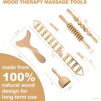 Kit d'Outils de Massothérapie en Bois pour Drainage Lymphatique, Masseur pour Remodelage Corporel et Cellulite, Gua Sha, Soins Personnels de Beauté, Vente en Gros