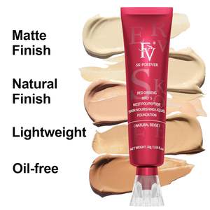 Fond de teint liquide imperméable à base de minéraux FV pour <span class=keywords><strong>peau</strong></span> <span class=keywords><strong>grasse</strong></span> Finition mate Poids Beige naturel sans huile 1 Fl. Oz. BB <span class=keywords><strong>CC</strong></span> Crèmes - Product Image 5