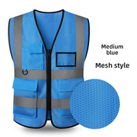 Gilet de sécurité respirant en maille avec bande réfléchissante, résistant aux UV et lavable en machine, chemise d'uniforme de sécurité