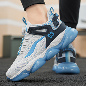 Chaussures de basketball montantes élégantes pour hommes, antidérapantes, semelles en caoutchouc résistantes à l'usure, respirantes, pour l'entraînement quotidien et les loisirs au printemps - Product Image 5