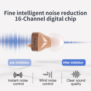 Venta al por mayor Mini audífono Digital Lista de <span class=keywords><strong>precios</strong></span> inteligente de reducción de ruido de 16 canales recargable audífono Invisible para sordos - Product Image 3