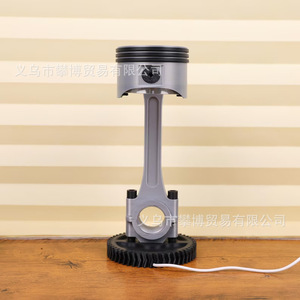 Engine Piston Desk Lamp Resin <b>LED</b> <b>Table</b> Lamp With Switch Control AC Power Source Spark Plug Design - Product Image 4