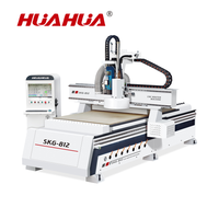 Máquina Fresadora CNC para Madera HUAHUA SKG-812 con Mesa de Adsorción al Vacío Reforzada, Garantía de No Deformarse con el Pasar del Tiempo