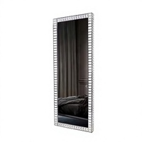 Cadre en cristal moderne personnalisé, commande tactile, verre trempé HD rectangulaire anti-chute, LED murale intelligente pour chambre à coucher, hôtel