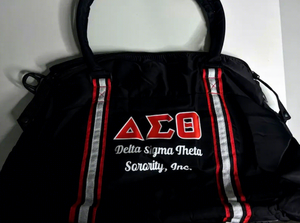 Delta |   Sigma |   Sac de voyage à roulettes en nylon léger grande capacité Theta Sorority DST, style sport de luxe - Product Image 1