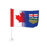 Drapeaux de fenêtre double face 12x18 pouces pour voitures et camions, Alberta Canada