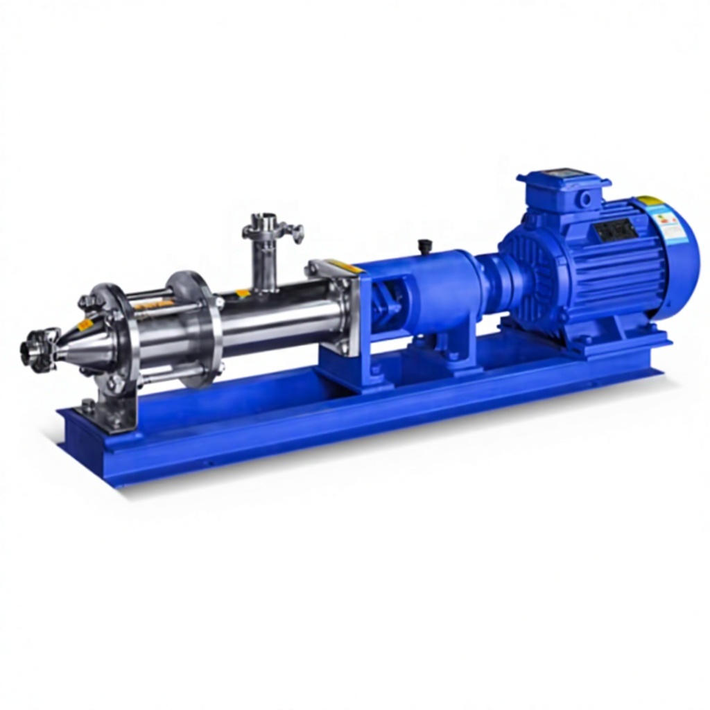 Sanitary G Type Screw Pump 316L Stainless Steel Adjustable Flow Pharmaceutical Screw Pump for Syrup Ointment Liquid Transfer