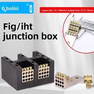 Bloc de bornes FJ6/JHT multi-entrées/multi-sorties à courant élevé avec contacts en bronze phosphoreux pour boîtier de jonction/distribution/mesure haute puissance - Product Image 2