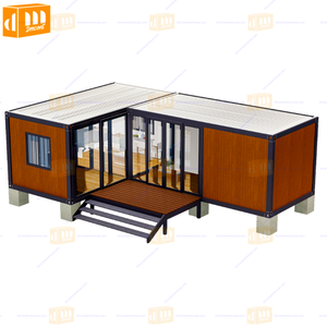 Maisons conteneurs préfabriquées de luxe de 20 pieds avec <span class=keywords><strong>terrasse</strong></span>, 2/3 chambres, salle de bain en L, espace de vie détachable pour hôtel, motel, villa conteneur - Product Image 2