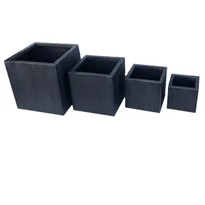 Grote Vierkante Planter Doos Glasvezel; Eco Vriendelijke Glasvezel Planter Box Indoor En Outdoor Planter Mallen