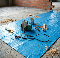 Revêtement de sol auto-adhésif en polyester, tapis de protection industriel flexible et écologique pour atelier de peinture et protection d'entrepôt