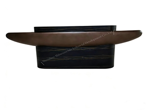 Bureau <span class=keywords><strong>d</strong></span>'<span class=keywords><strong>accueil</strong></span> irrégulier en fibre de verre, mobilier haut de gamme personnalisé, halls <span class=keywords><strong>d</strong></span>'hôtel de luxe, bureaux <span class=keywords><strong>d</strong></span>'<span class=keywords><strong>accueil</strong></span> modernes incurvés en pierre pour entreprises - Product Image 2