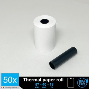 Rouleaux de papier <span class=keywords><strong>thermique</strong></span> <span class=keywords><strong>TPE</strong></span> UNIVERS GRAPHIQUE pour terminaux de cartes de crédit Ingenico IWL220 (Pack de 50) - Cadeau - Product Image 6