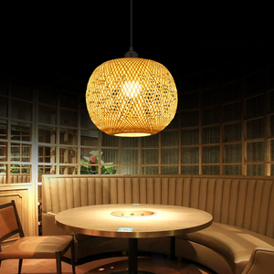<span class=keywords><strong>Lustre</strong></span> Tissé en Bambou à Hauteur Réglable pour Restaurant Salon de Thé Hot Pot Restaurant Style Rétro Abat-Jour Tissage Créatif - Product Image 4