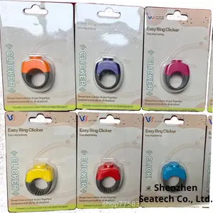 Nuevo diseño de bajo estrés Pet Trainer Ring <span class=keywords><strong>Clicker</strong></span> Equipment para perros y gatos Blister Card Packaging Productos de entrenamiento para mascotas - Product Image 5