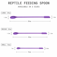 Cuillère pour reptiles, outil d'alimentation à long manche pour mélanger la poudre et les fruits, adapté aux gecko cranté, gargoyle, dragon barbu