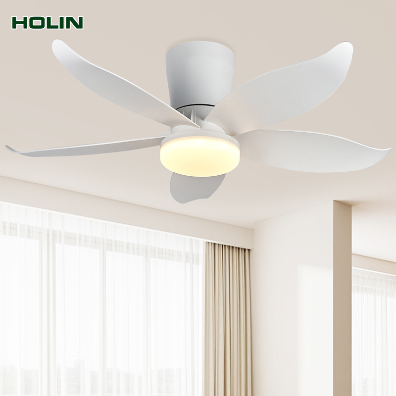 36 Inch 5 Blades Iron Abs LED 3 Colors Luxury 220 V Ceiling Fan Lamp With Light for Bedroom