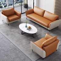 Nouveau canapé de réception de bureau moderne à trois places avec éponge haute densité pour le bureau à domicile