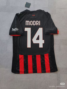 เสื้อเจอร์ซีย์สไตล์ผู้เล่นคลับมิลาน25/26เสื้อคอวีแขนสั้นทำจากโพลีเอสเตอร์100% หมายเลขทีมชายหญิงต่อต้านแบคทีเรียชื่อผู้เล่นทั้งหมด - Product Image 2