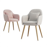 Chaise de salle à manger moderne et robuste, anti-basculement, avec revêtement en tissu ; Chaise de bureau ergonomique pour la maison, idéale pour les chambres de filles