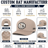 Casquette de baseball beige perforée avec patch appliqué sur le devant, visière incurvée, réglable, fermeture snapback, personnalisable OEM ODM, vente en gros