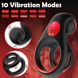 Hot-Selling Dubbele Ring Ilya Vibrerende Sex Ei Massager Zachte Siliconen Mannelijke Penis Ring Direct Groothandel Op Amazon - Product Image 4