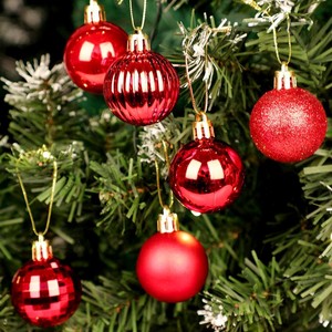 3cm 4cm 6cm Electroplated <b>Christmas</b> Baubles Set Shatterproof Plastic Hanging Ornaments For Xmas <b>Tree</b> Holiday Decor - Product Image 2
