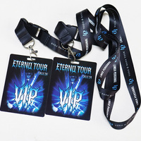 Lanière personnalisée Keepfly pour salon professionnel avec impression sur mesure, porte-badge VIP en plastique, passe backstage, carte PVC pour le personnel d'événement