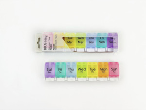 Press-to-Open Colorful Plastic Medicine Box with Customizable Text & Logo Design