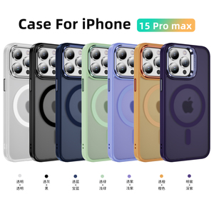 Chargeur sans fil magnétique invisible, coques de téléphone portable transparentes antichoc en TPU+PC pour <span class=keywords><strong>11</strong></span>/12/13/14/15/16/17/18 Pro/Pro Max - Product Image 5