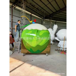 Escultura de pingüino grande de fibra de vidrio de 8m, figura de animal con cesta de 15m, moderna, duradera, para exterior, montaje en suelo, resina hecha a mano, de una sola pieza. - Product Image 3